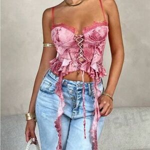 Pink Going Out Mermaid Top
